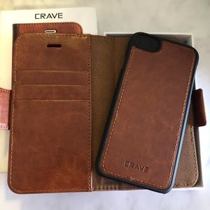 iPHONE 7/8 Vegan Leather Wallet Case, Crave